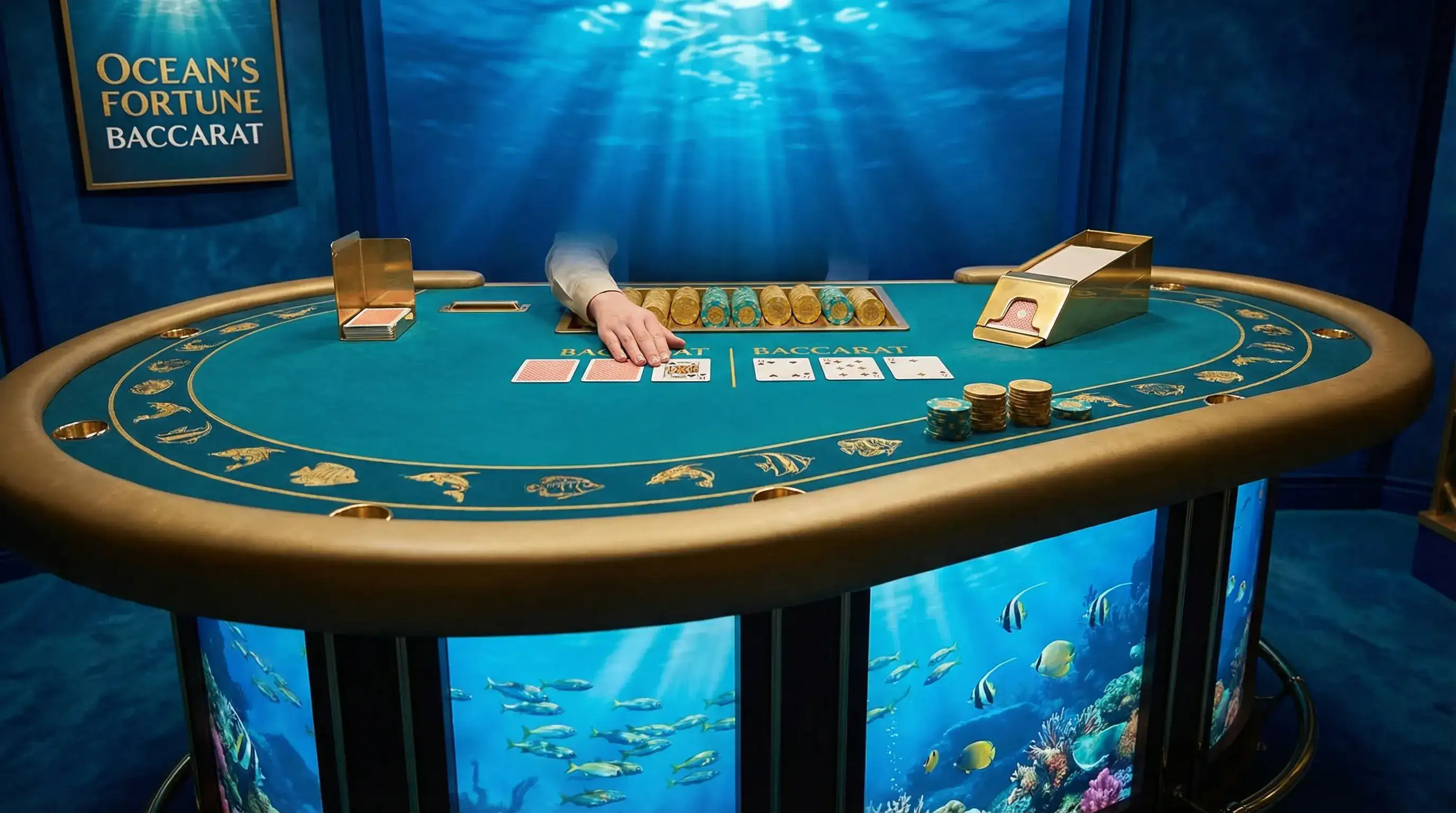 Mesa de Bacará elegante no mgmbet casino